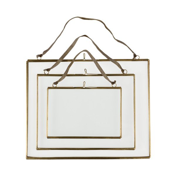 Cornice da parete in metallo dorata 15x10 cm - Rex London-image-3