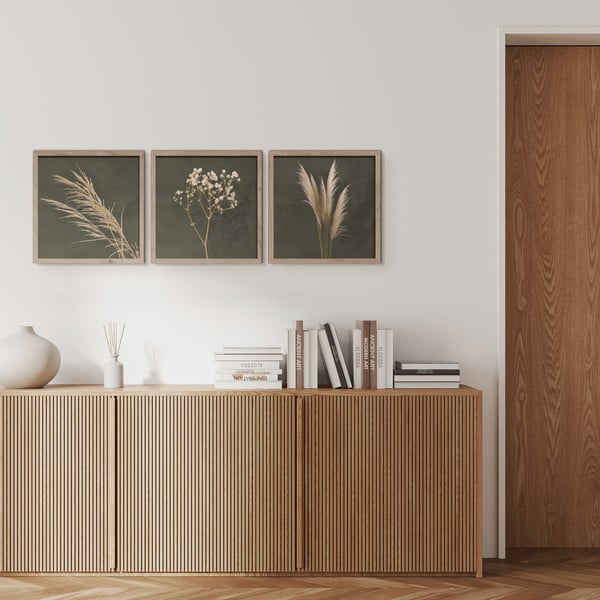 Set di dipinti 3 pz 30x30 cm Pampas – Styler-image-2