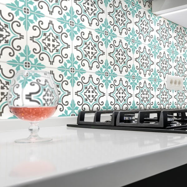 Set di 60 adesivi a forma di piastrella, 10 x 10 cm Paco - Ambiance-image-3