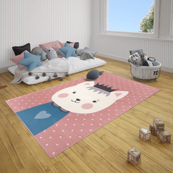 Tappeto rosa per bambini Adventures , 160 x 220 cm Kitty Bonny - Hanse Home-image-1