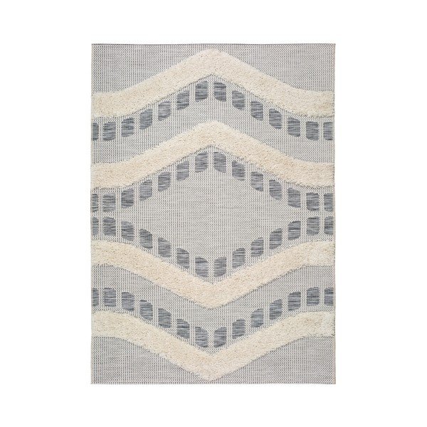 Tappeto bianco e grigio Cheroky Harto, 155 x 230 cm - Universal