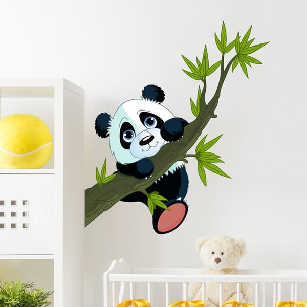 Adesivo murale per bambini Panda sui rami - Ambiance