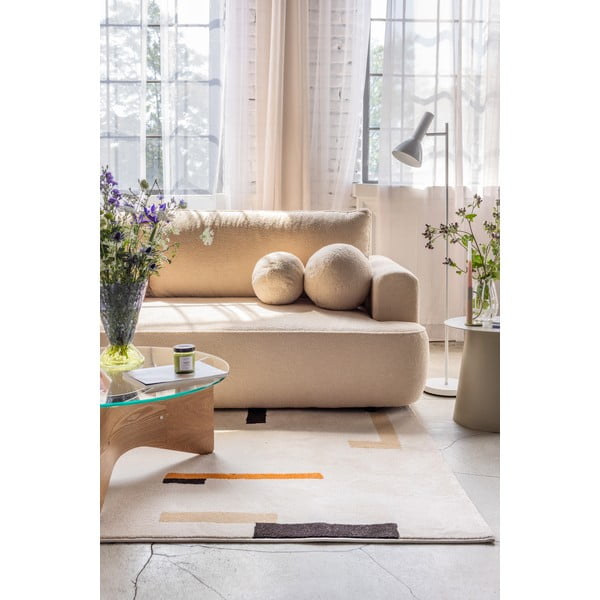 Tappeto arancione/color crema 140x200 cm Linea – Universal-image-4