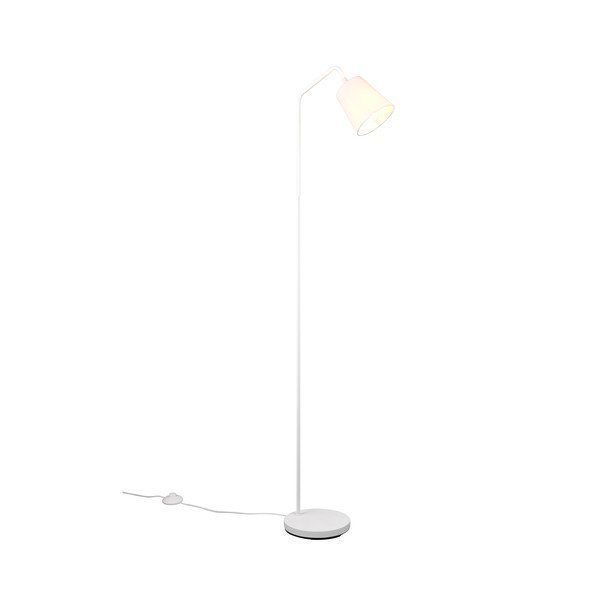 Lampada da terra bianca con paralume in tessuto (altezza 148 cm) Buddy - Reality-image-1