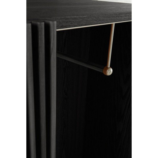 Set di mobili da ingresso nero con effetto frassino 110x120x40 cm Sion – Jotex-image-2