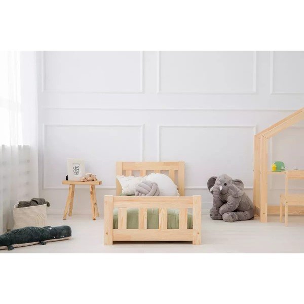 Letto per bambini in legno di pino in colore naturale 90x200 cm CPN - Adeko