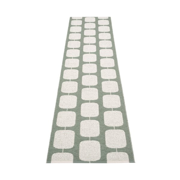 Passatoia da interno/esterno verde/color crema 70x300 cm Sten Army – Pappelina