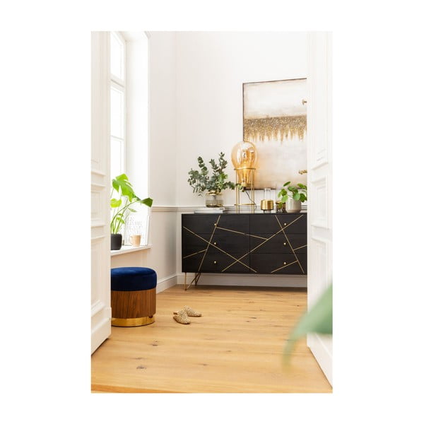 Cassettiera in legno di mango nero , larghezza 145 cm Gold Vein - Kare Design-image-3