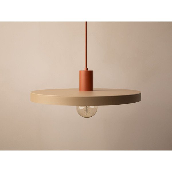 Lampadario beige in metallo ø 40 cm Ori – Micadoni -image-2