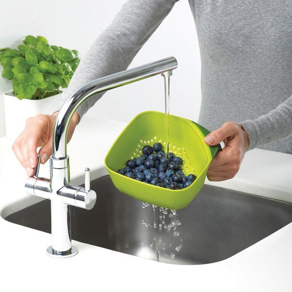 Zelený kubický cedník Joseph Joseph Square Colander, 16 x 16 cm-image-2