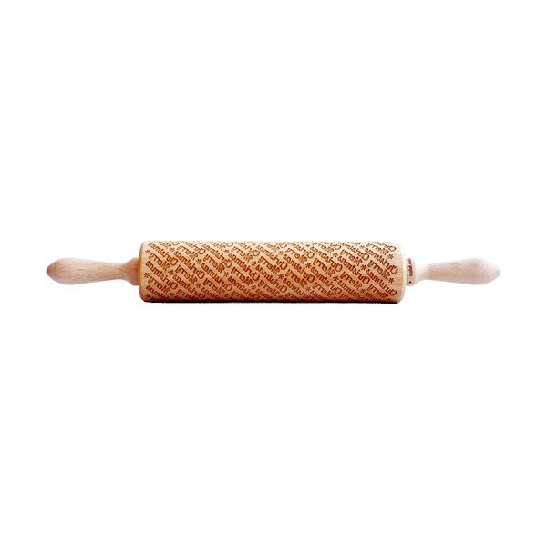 Mattarello con rilievo in legno Merry Christmas – Valek