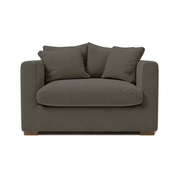 Poltrona in velluto a coste grigio scuro Comfy - Scandic