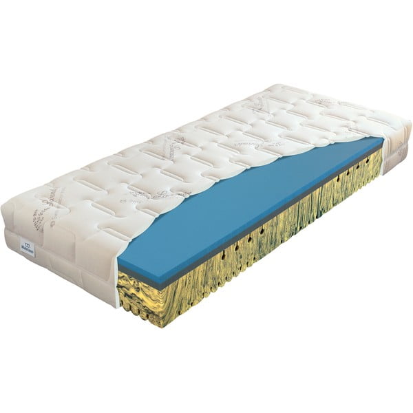 Materasso a molle durezza/morbidezza media 200x200 cm Herbal visco - Materasso