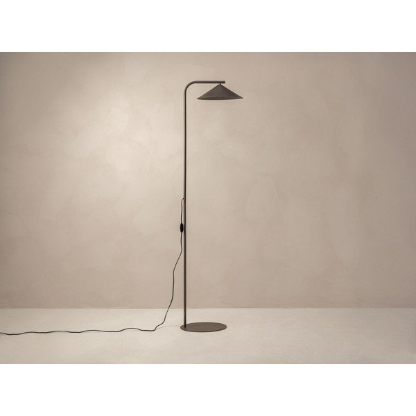 Lampada da terra marrone in metallo (altezza totale 160 cm) Nocte – Micadoni -image-3