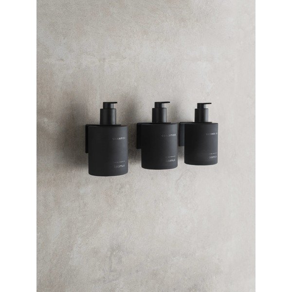 Dispenser per sapone da parete neri in vetro 3 pz 350 ml Kirei – Blomus-image-1