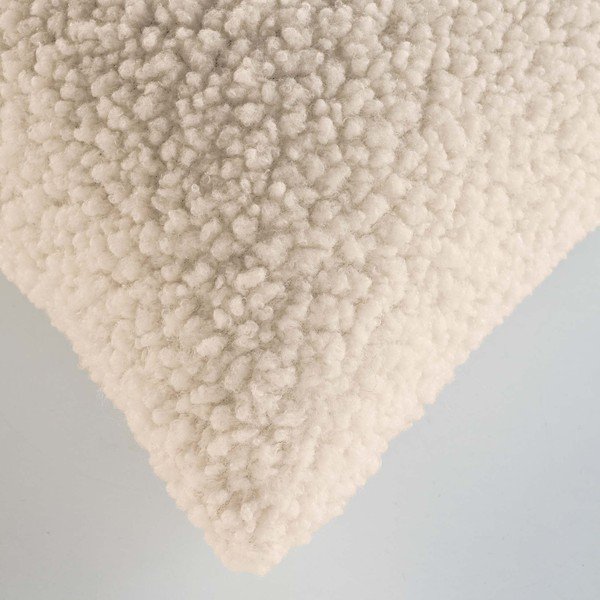 Federa decorativa in sherpa 40x40 cm Woolen – douceur d'intérieur-image-1