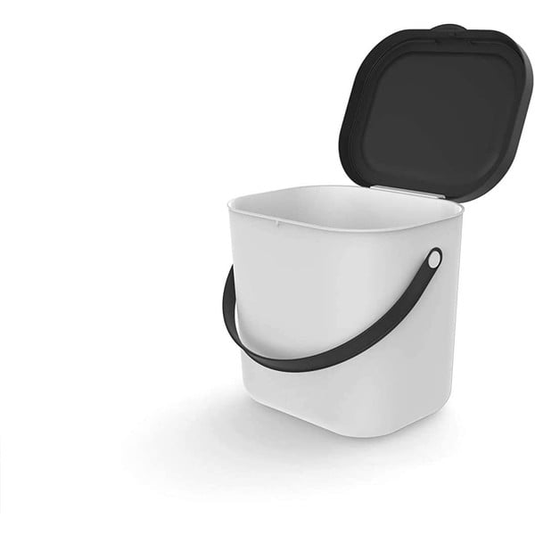 Contenitore per rifiuti compostabili bianco da 6 L Albula - Rotho-image-2