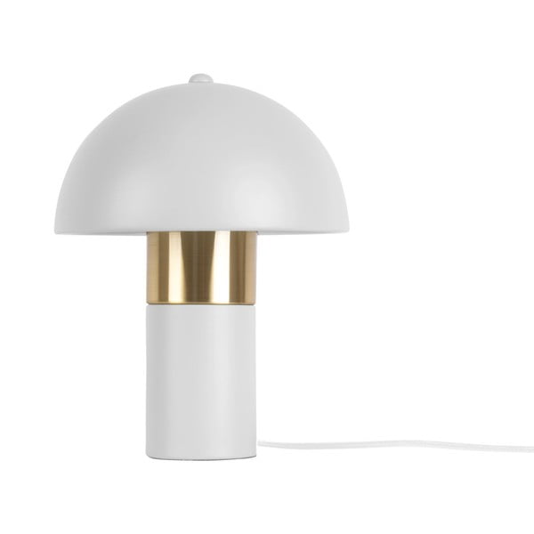 Lampada da tavolo di colore bianco-oro, altezza 26 cm Seta - Leitmotiv-image-4