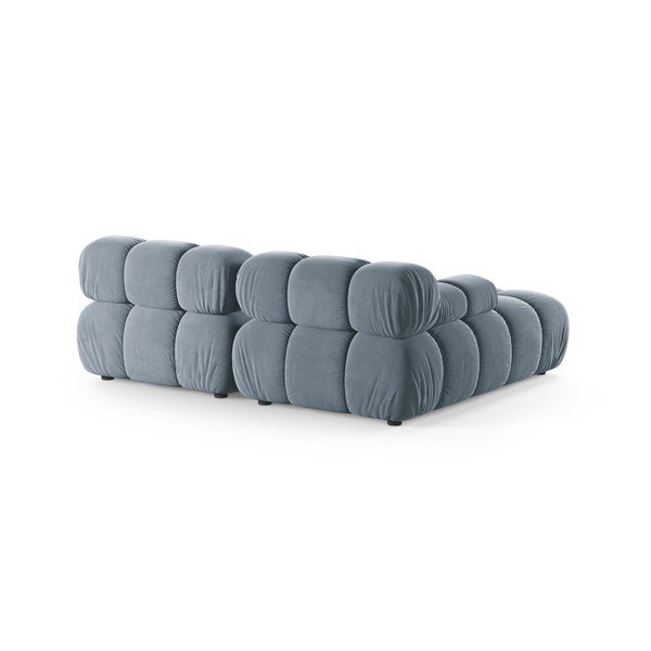 Divano angolare componibile grigio (con penisola a sinistra/con chaise lounge) con rivestimento in velluto – Micadoni -image-3