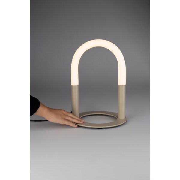 Lampada da tavolo LED beige in metallo con intensità regolabile (altezza totale 36 cm) Arch – Zuiver-image-2