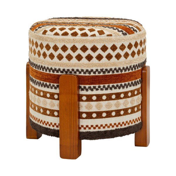 Poggiapiedi marrone/beige Ethnic  – Mauro Ferretti-image-3