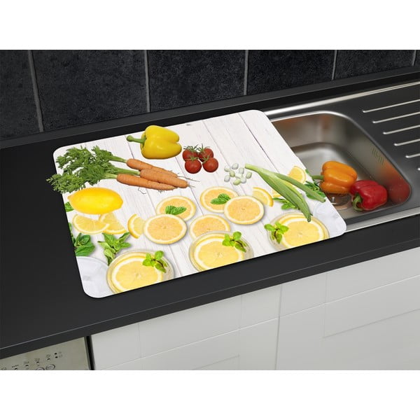 Copertura da parete per fornello in vetro temperato 50x56 cm Lemons - Wenko-image-2