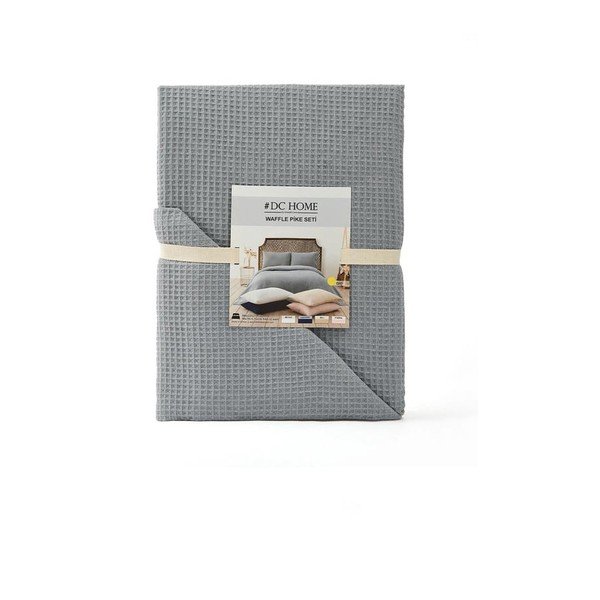 Copriletto grigio 200x220 cm Waffle - Mijolnir-image-2
