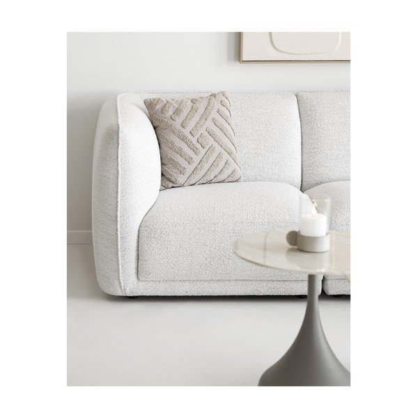 Divano angolare color crema (con penisola a destra/con chaise lounge) con rivestimento in ciniglia Noor – House Nordic-image-3