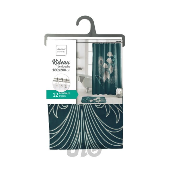 Tenda da doccia 180x200 cm Ginkoblue - douceur d'intérieur-image-2