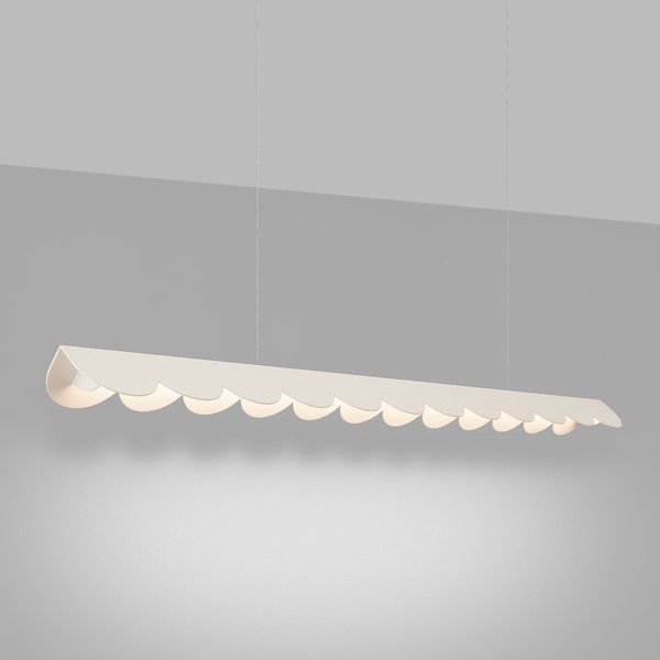 Lampadario LED beige in alluminio BISCUIT – Thoro-image-2