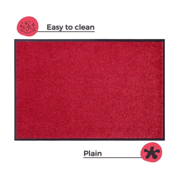 Červená rohožka Hanse Home Wash & Clean, 39 x 58 cm-image-3
