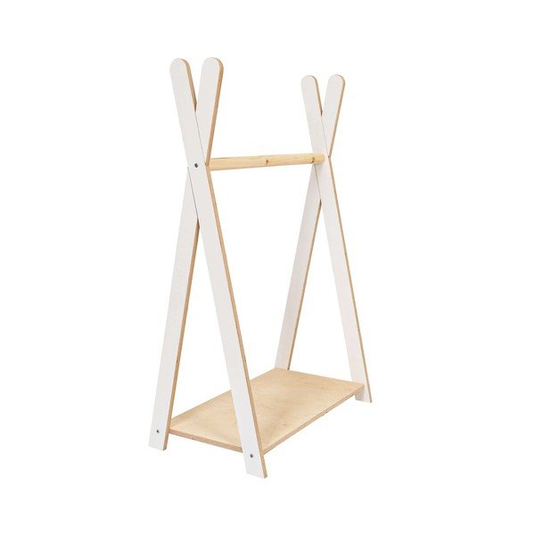Appendiabiti per bambini bianco/di colore naturale con effetto pino 60x97 cm Montessori – Meowbaby