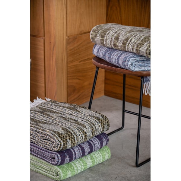 Plaid blu con contenuto di cotone , 140 x 180 cm Zanzibar - Euromant-image-3