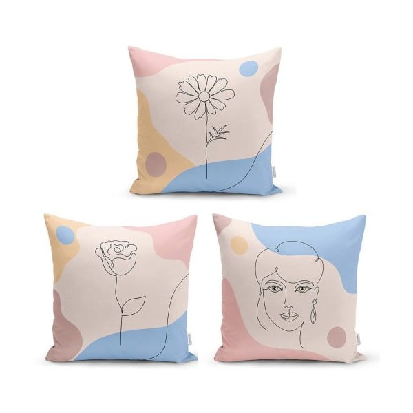 Set di 3 federe decorative Minimalist, 45 x 45 cm - Minimalist Cushion Covers