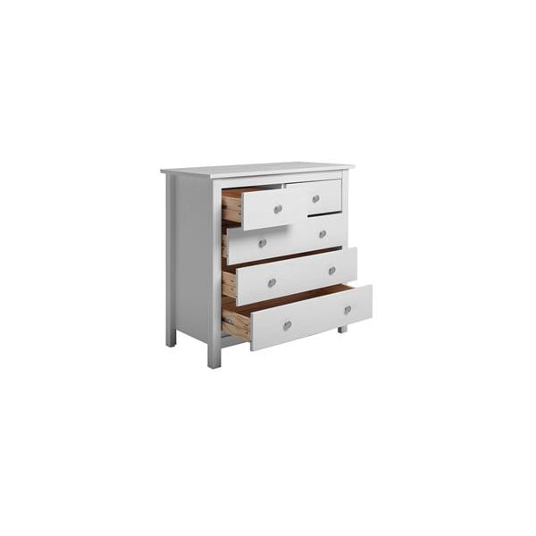 Cassettiera alta in pino bianco 79x80 cm Berna - Marckeric-image-3