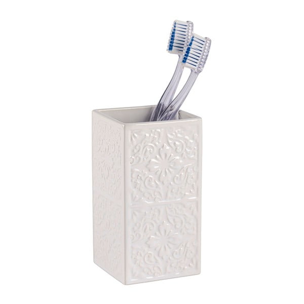 Tazza in ceramica bianca per spazzolini da denti Cordoba - Wenko