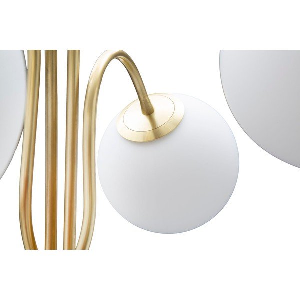 Lampada da terra bianca/dorata con paralume in vetro (altezza totale 176 cm) Glamy – Mauro Ferretti-image-2