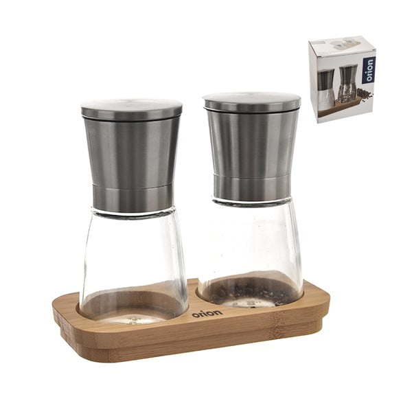 Set di macinini per pepe e sale in vetro 2 pezzi - Orion-image-1