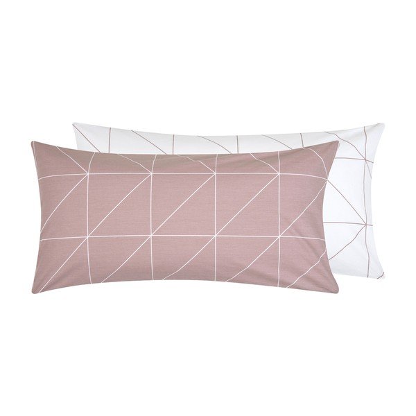 Federa decorativa rosa in cotone ranforce by46, 40 x 80 cm - Westwing Collection
