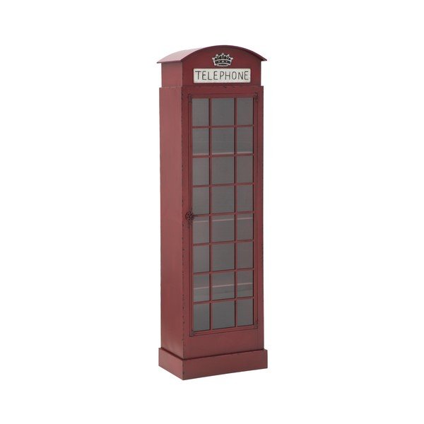 Vetrina in ferro rosso London Telephone Booth, altezza 180 cm - Mauro Ferretti-image-1