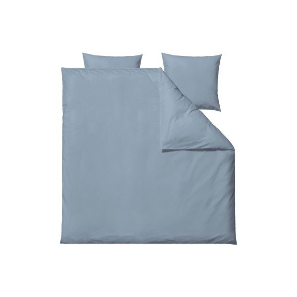 Lenzuolo matrimoniale esteso blu in percalle di cotone 200x220 cm Crisp - Södahl-image-4