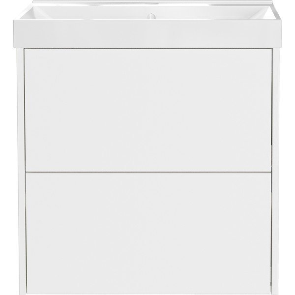 Mobile da lavabo bianco opaco da appendere 61x65 cm Bodera – Germania-image-3