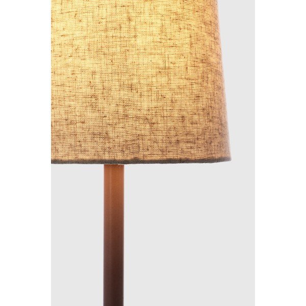 Lampada da tavolo beige in metallo con paralume in tessuto (altezza totale 60 cm) Assam – Bizzotto-image-3
