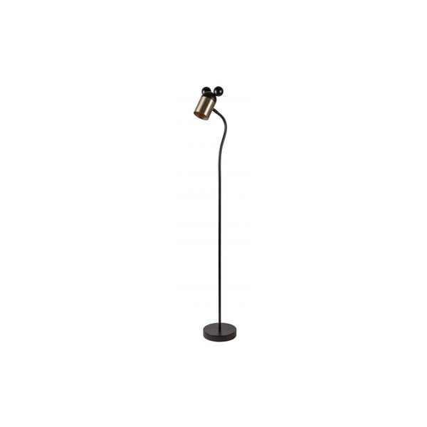 Lampada da terra con paralume in metallo nero e oro (altezza 133,5 cm) Mouse - GTV