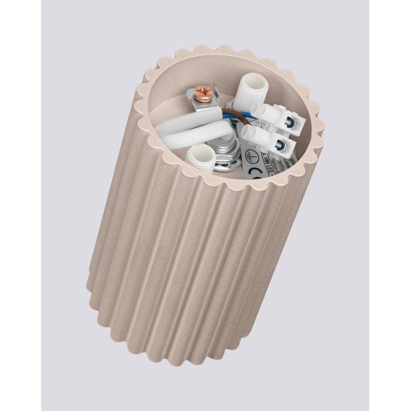 Faretto grigio tortora in metallo ø 6,5 cm Gleam – Sollux-image-4