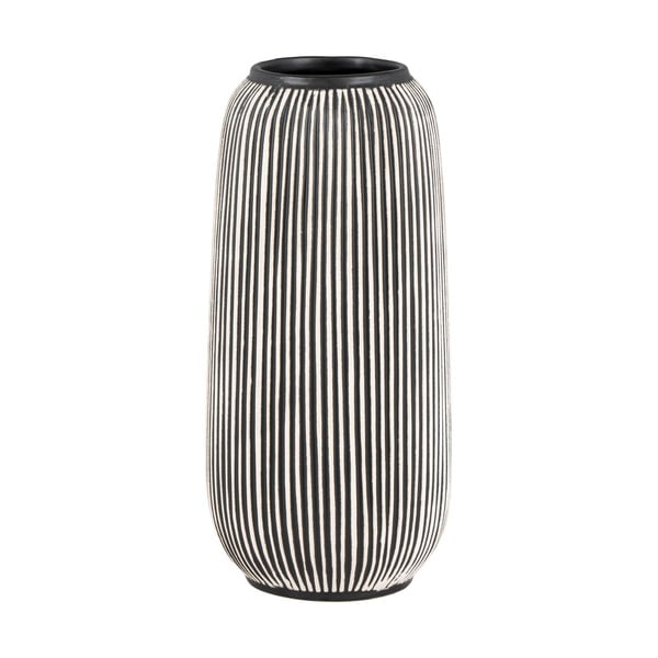 Vaso in pietra bianca e nera (altezza 20 cm) - House Nordic