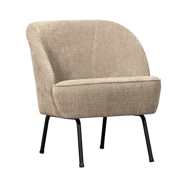 Poltrona beige con rivestimento in ciniglia Vogue – WOOOD