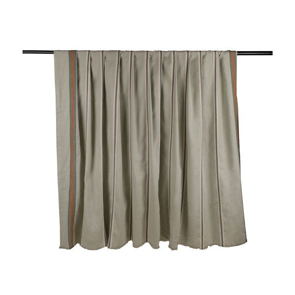 Copriletto grigio-verde in misto cotone e lino , 180 x 240 cm Aren - Buldan's-image-1