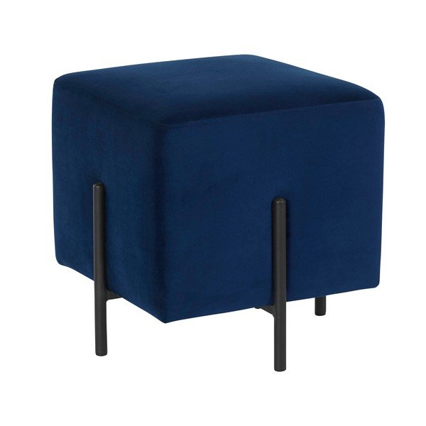 Sgabello in velluto blu scuro Nolan - Støraa