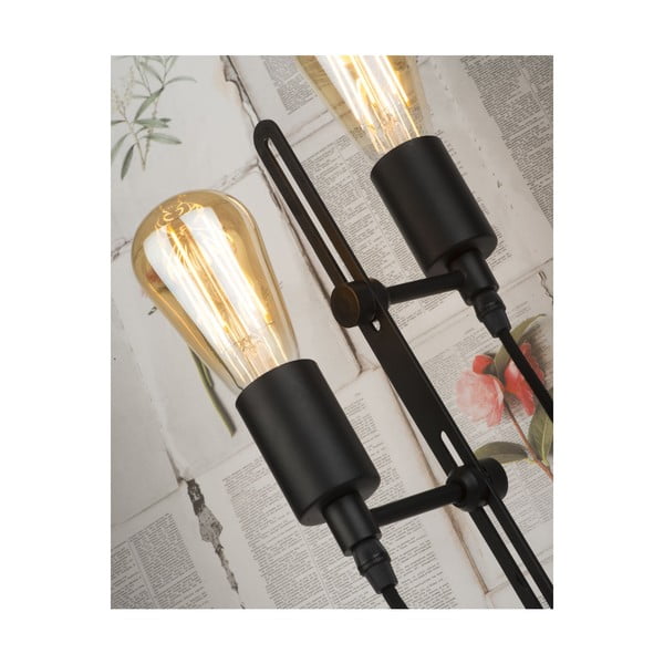 Lampada da terra nera con paralume in metallo (altezza 152 cm) Seattle - it's about RoMi-image-4
